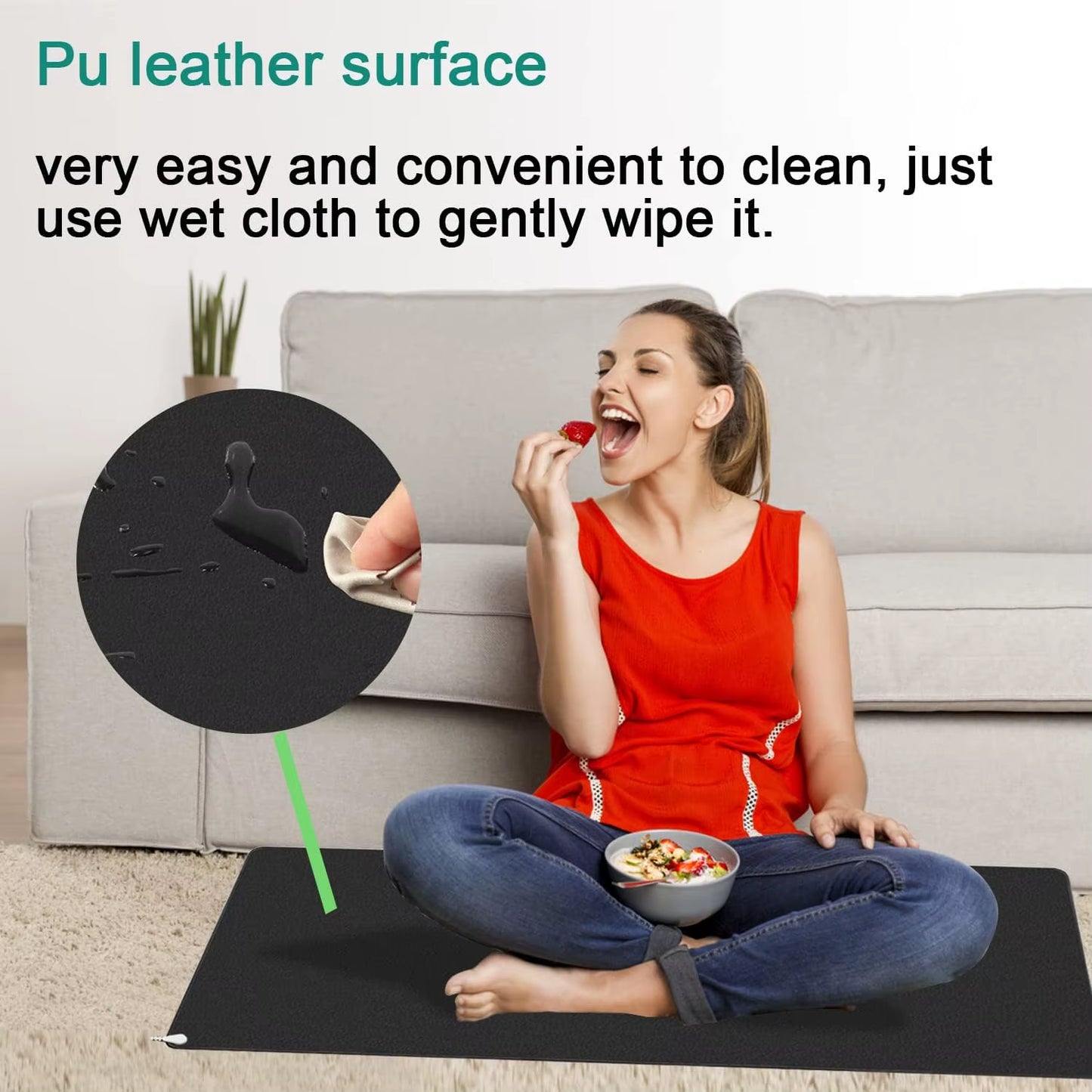 ESD Grounding Mat Earthing Home Use Eco-Friendly Rubber Leather