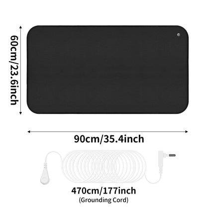 Grounding Mat for Sleep Energy Pain Relief Inflammation Balance Wellness Earth Connected Therapy for Grounding Conductive Rug